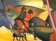 August Macke Indianer auf Pferden Spain oil painting artist
